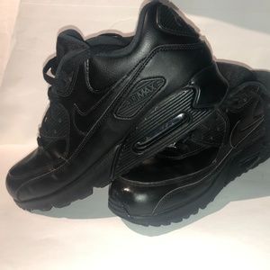 nike air max 90 leather all black